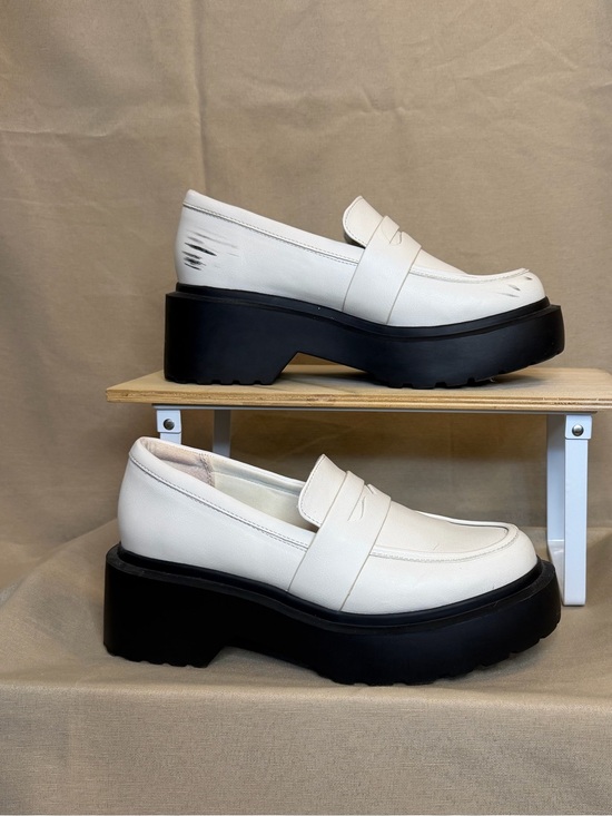 wild fable Shoes - wild fable White Platform Penny Loafers with Black Sole